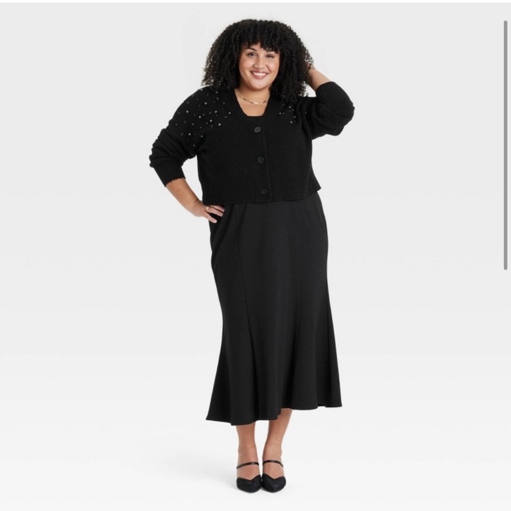 16. Ava & Viv - Women's Embellished Cardigan - Ava & Viv Black Black